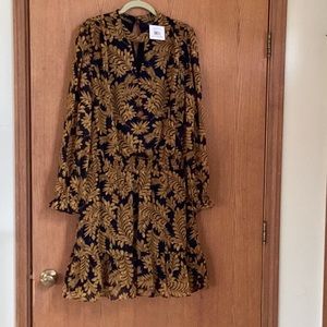 Ella by Rafaella lined, metallic leaves dress